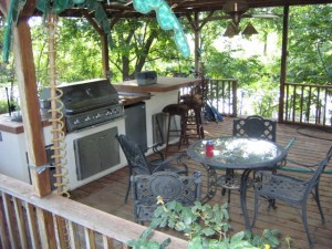 The chairs have the Great Seal of Texas on the back.  Can you see the creek in the background?  It's a pretty good spot.