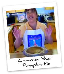 Real Texas Cinnamon Basil Pumpkin Pie 